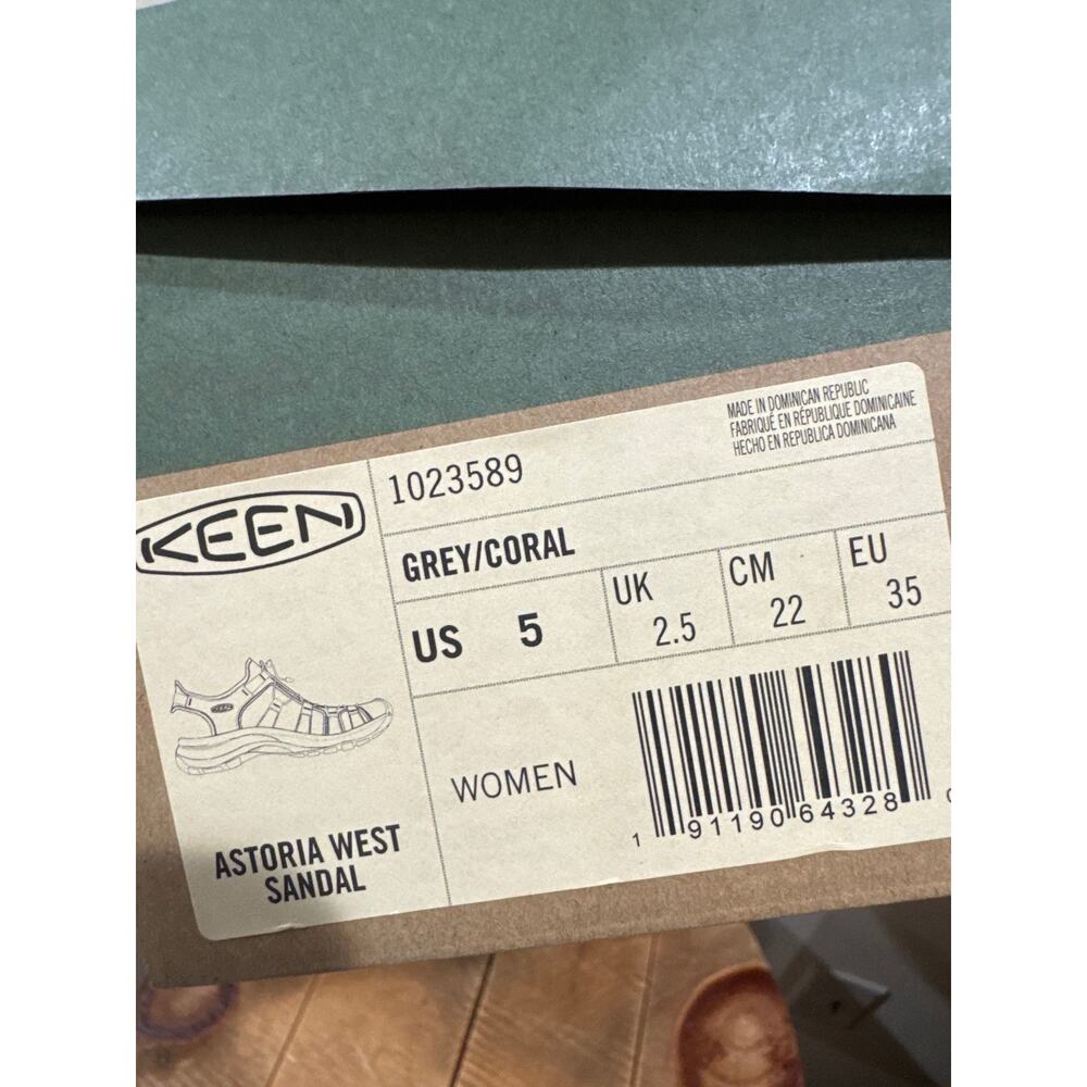 KEEN Women's Astoria West Sandals Grey Coral new size 5 - Picture 10 of 10